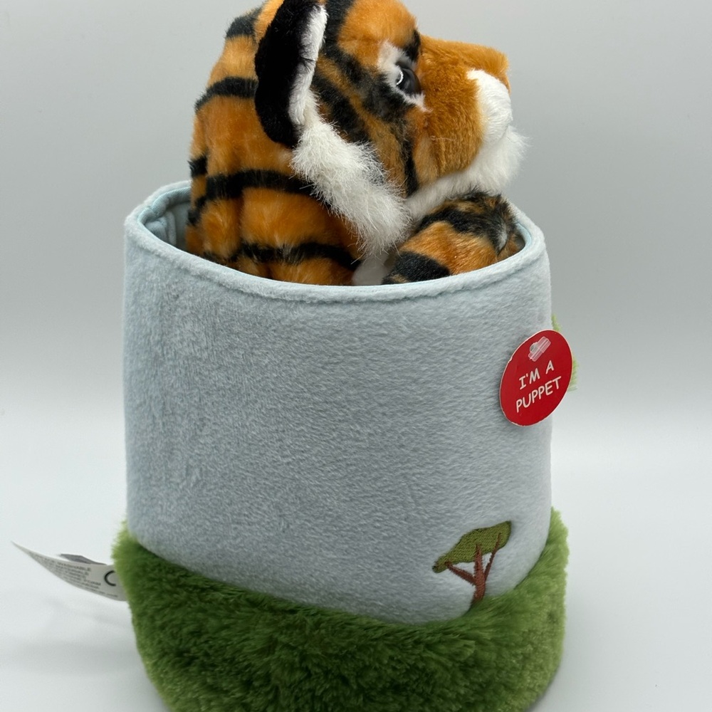 Aurora TIGER Plush Puppet Stuffed Animal Toy In Tree 11” New Without Tags - Picture 3 of 14